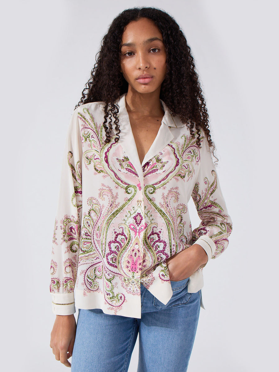 Jimi Silk Shirt Cream
