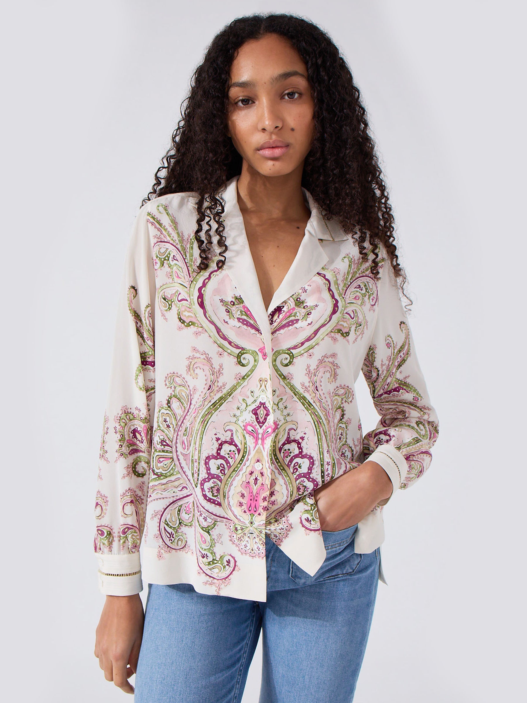 Jimi Silk Shirt Cream