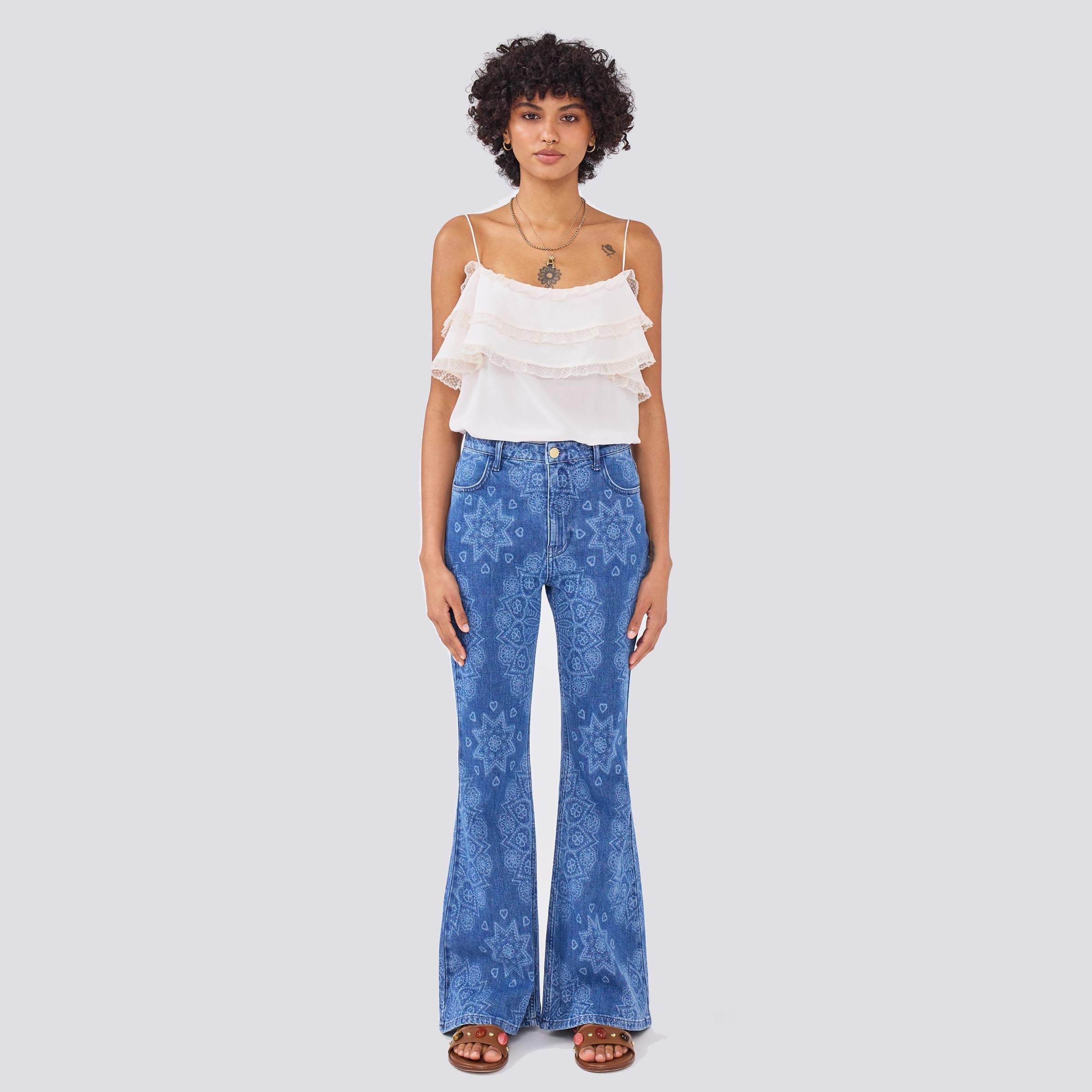 Dalton Flare Jeans Blue – Hayley Menzies