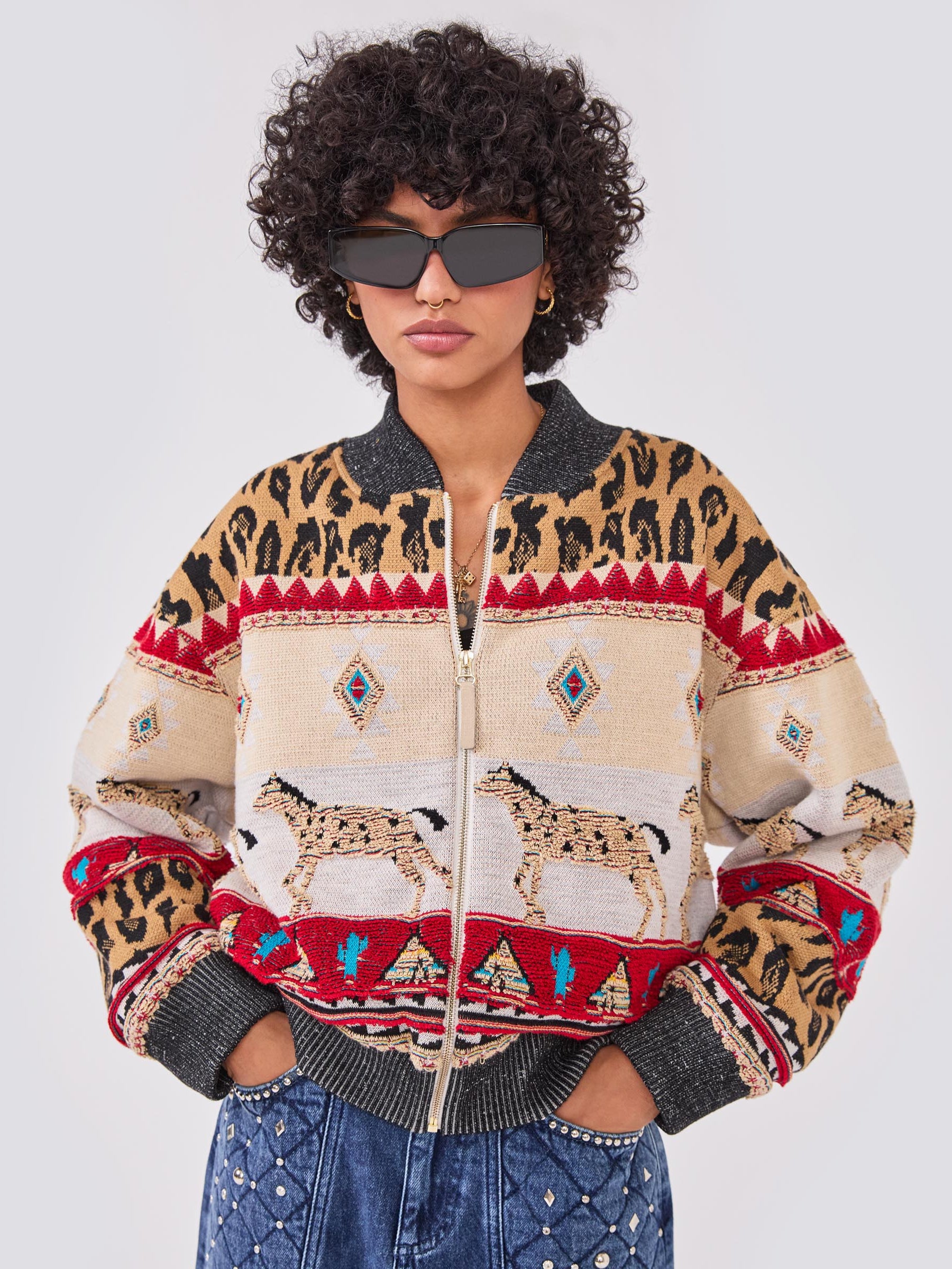 Nomadic Tapestry Bomber Cream