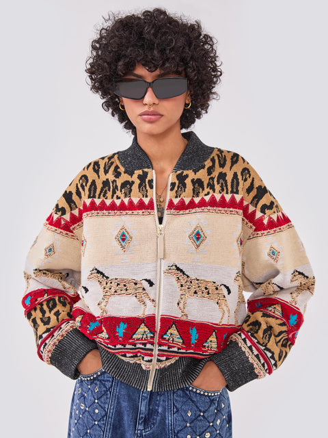 Nomadic Tapestry Bomber Cream