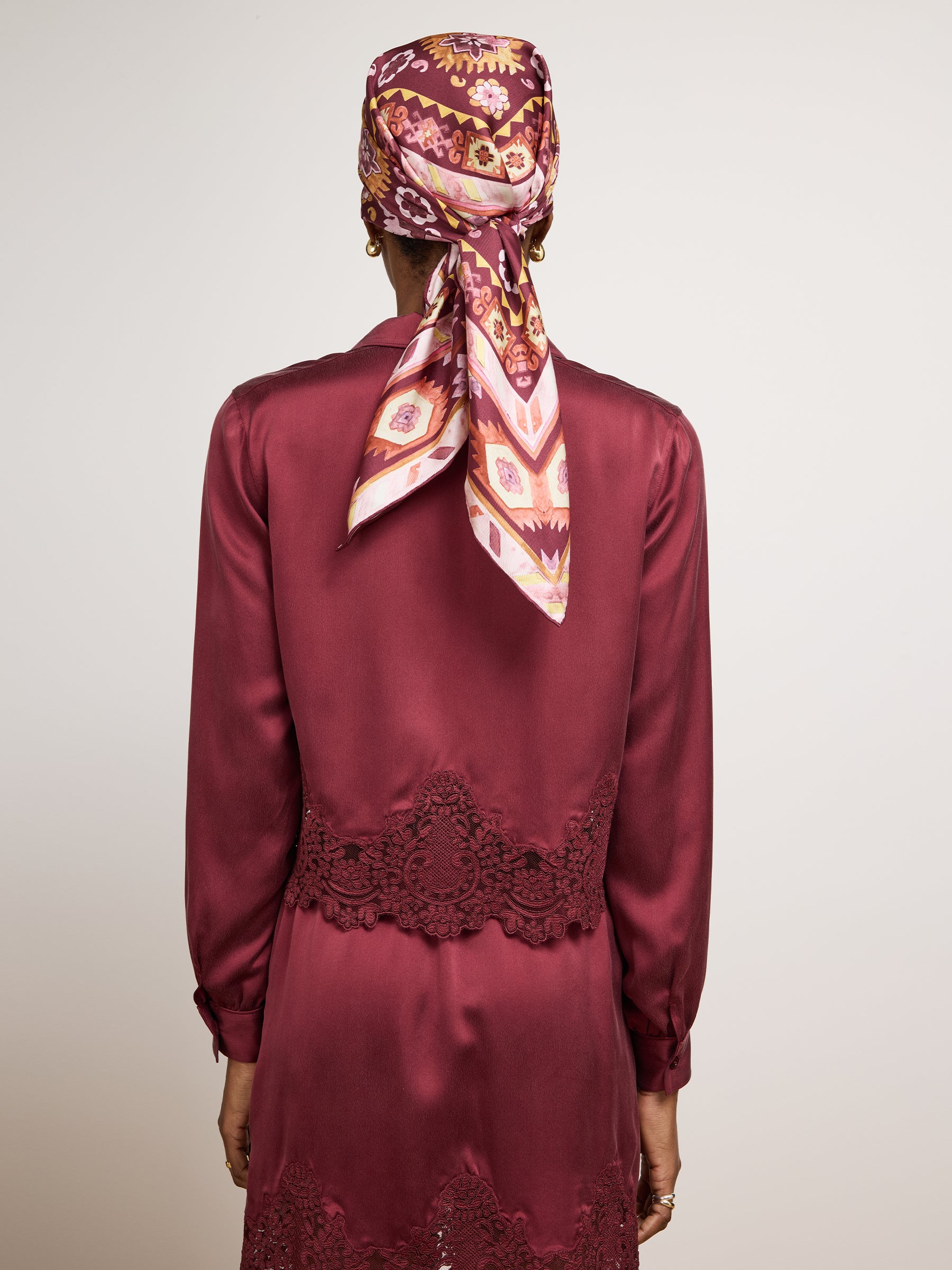 Lola Silk Shirt Burgundy