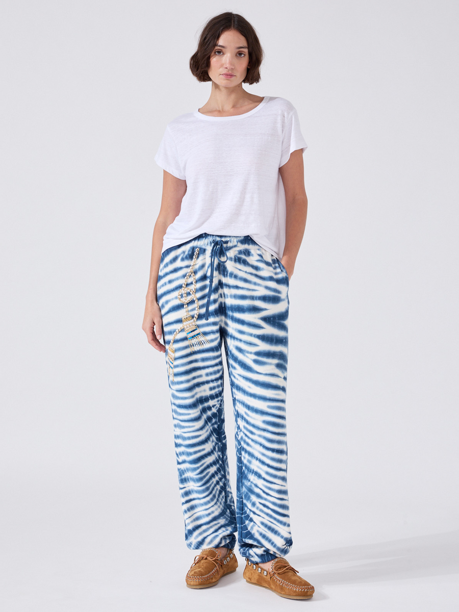 Janis Embellished Joggers Blue