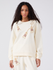 Tassel Beaded Sweatshirt Cream