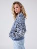 Dalton Cotton Jacquard Bomber Jacket Blue