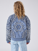 Dalton Cotton Jacquard Bomber Jacket Blue