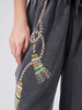 Tassel Beaded Joggers Acid Wash Grey