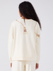 Tassel Beaded Sweatshirt Cream