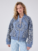 Dalton Cotton Jacquard Bomber Jacket Blue