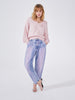 Acid Wash Crystal Vintage Tapered Jeans