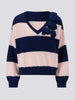 Alma Alpaca Jumper Navy/Pink Stripe