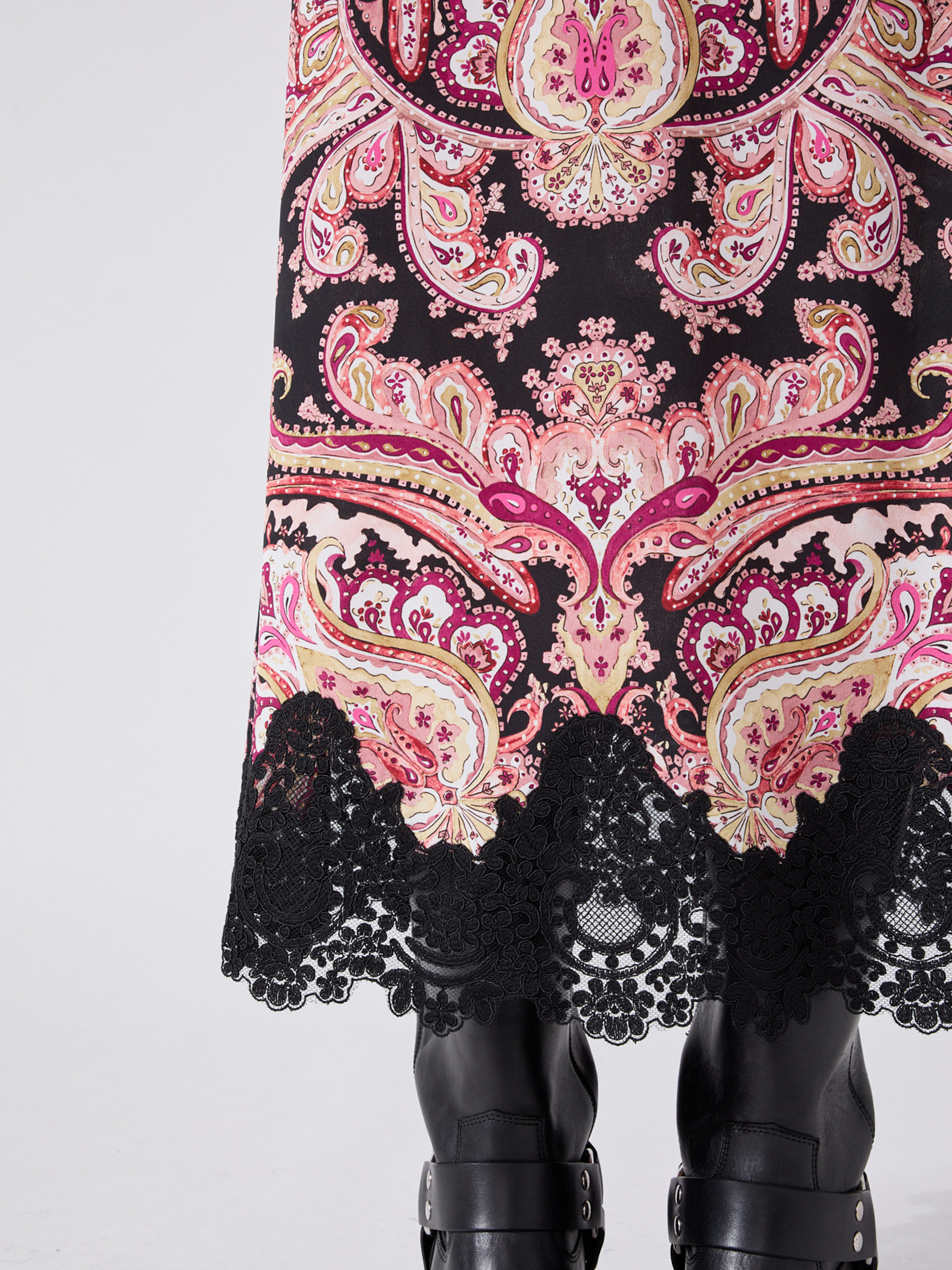 Jimi Silk Skirt Black