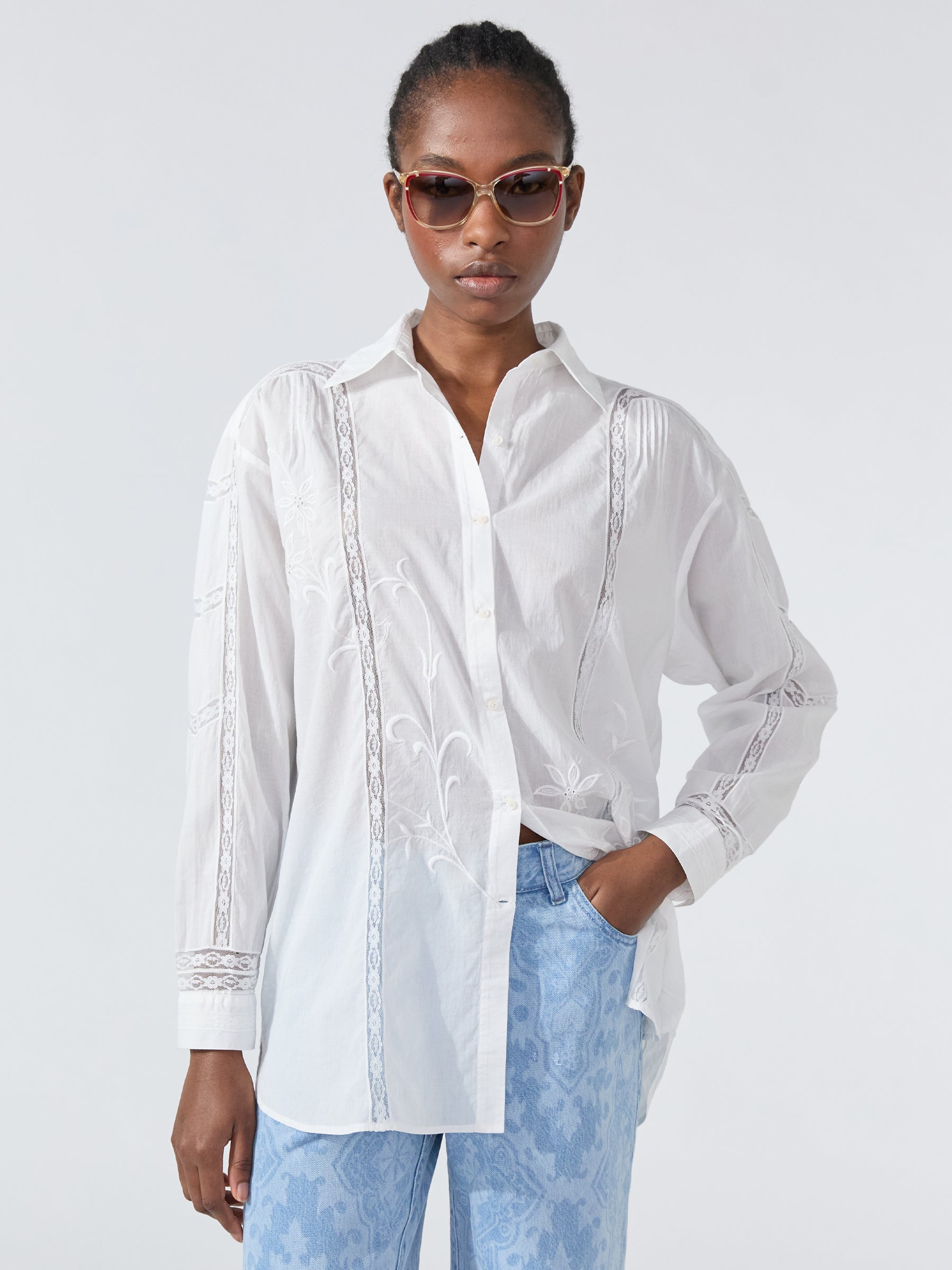 August Shirt White – Hayley Menzies