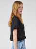 August Embroidered Blouse Black