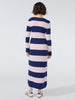 Alma Alpaca Maxi Dress Navy/Pink Stripe