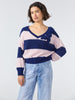 Alma Alpaca Jumper Navy/Pink Stripe