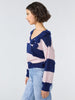 Alma Alpaca Jumper Navy/Pink Stripe