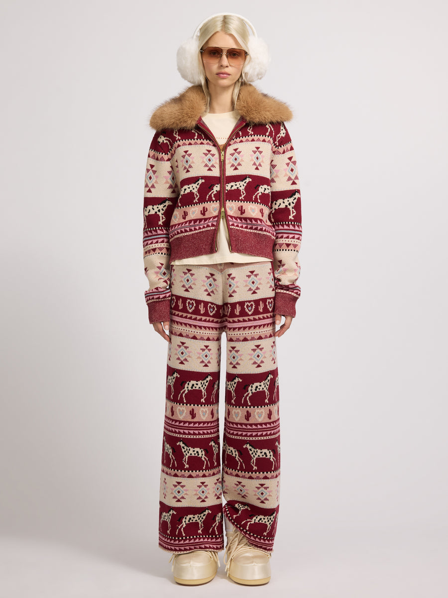 Alpine Rodeo Knit Trousers Red
