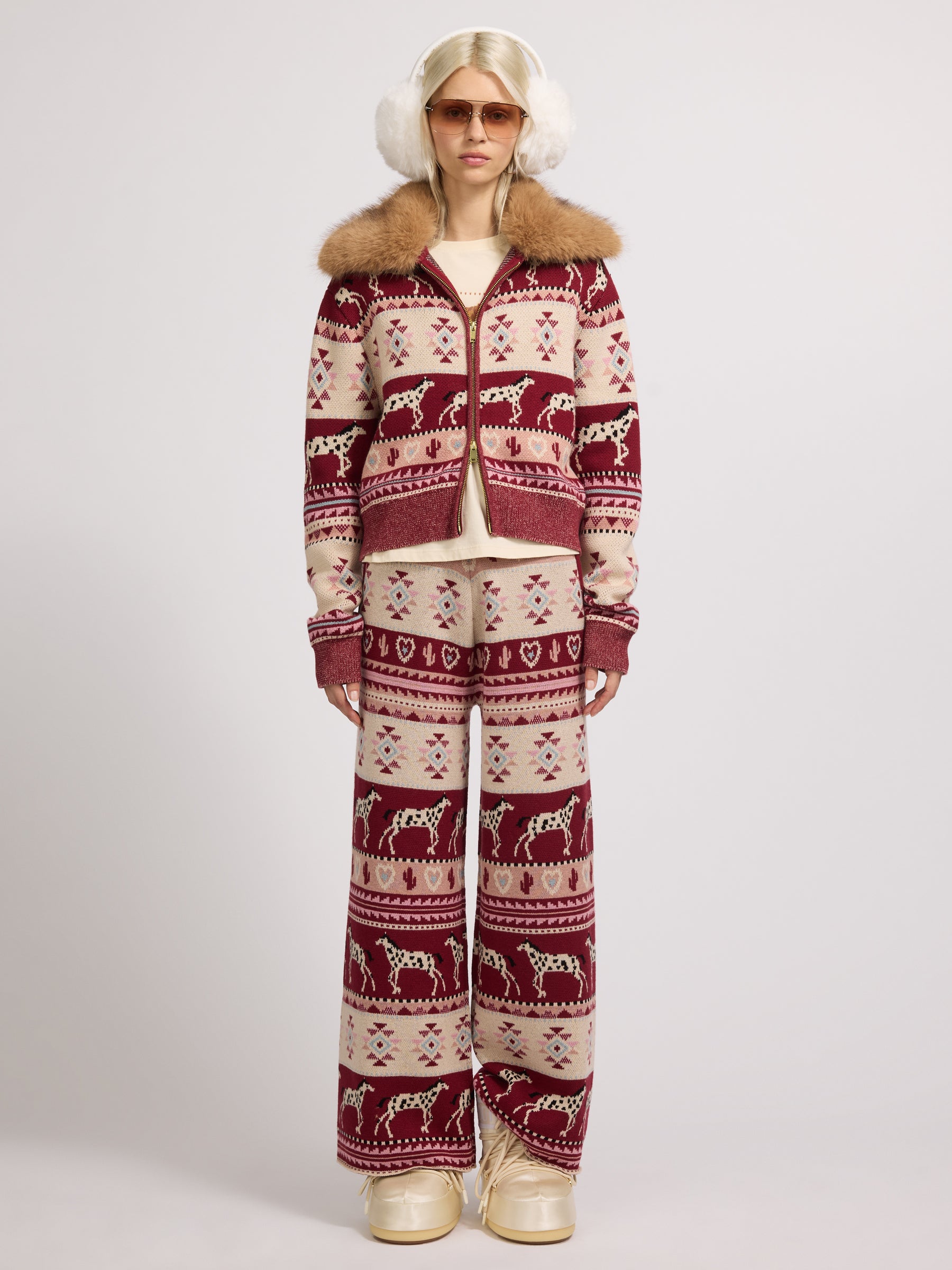 Alpine Rodeo Knit Trousers Red