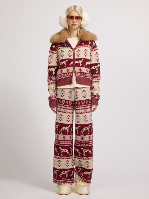 Alpine Rodeo Knit Trousers Red