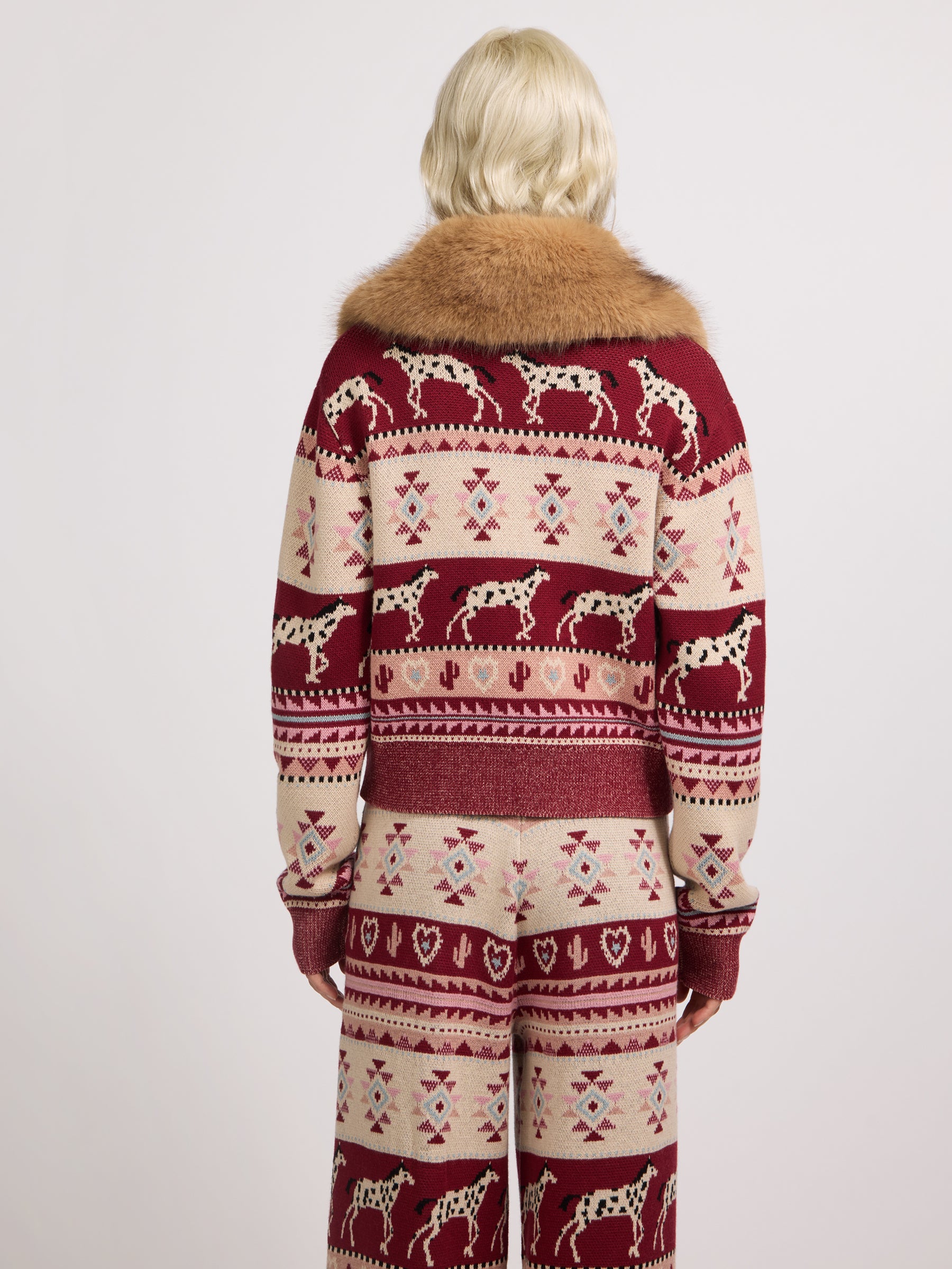 Alpine Rodeo Zipped Cardigan Red