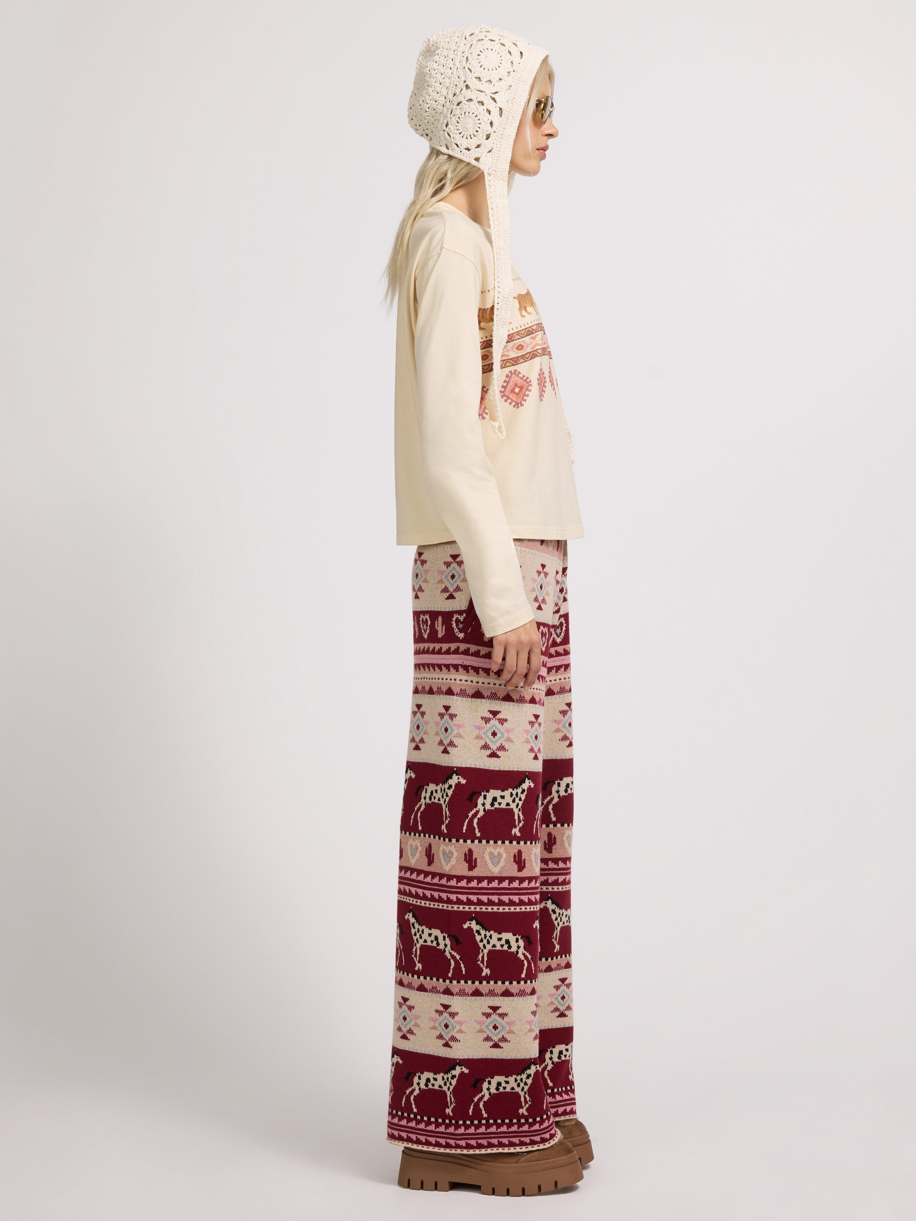 Alpine Rodeo Knit Trousers Red