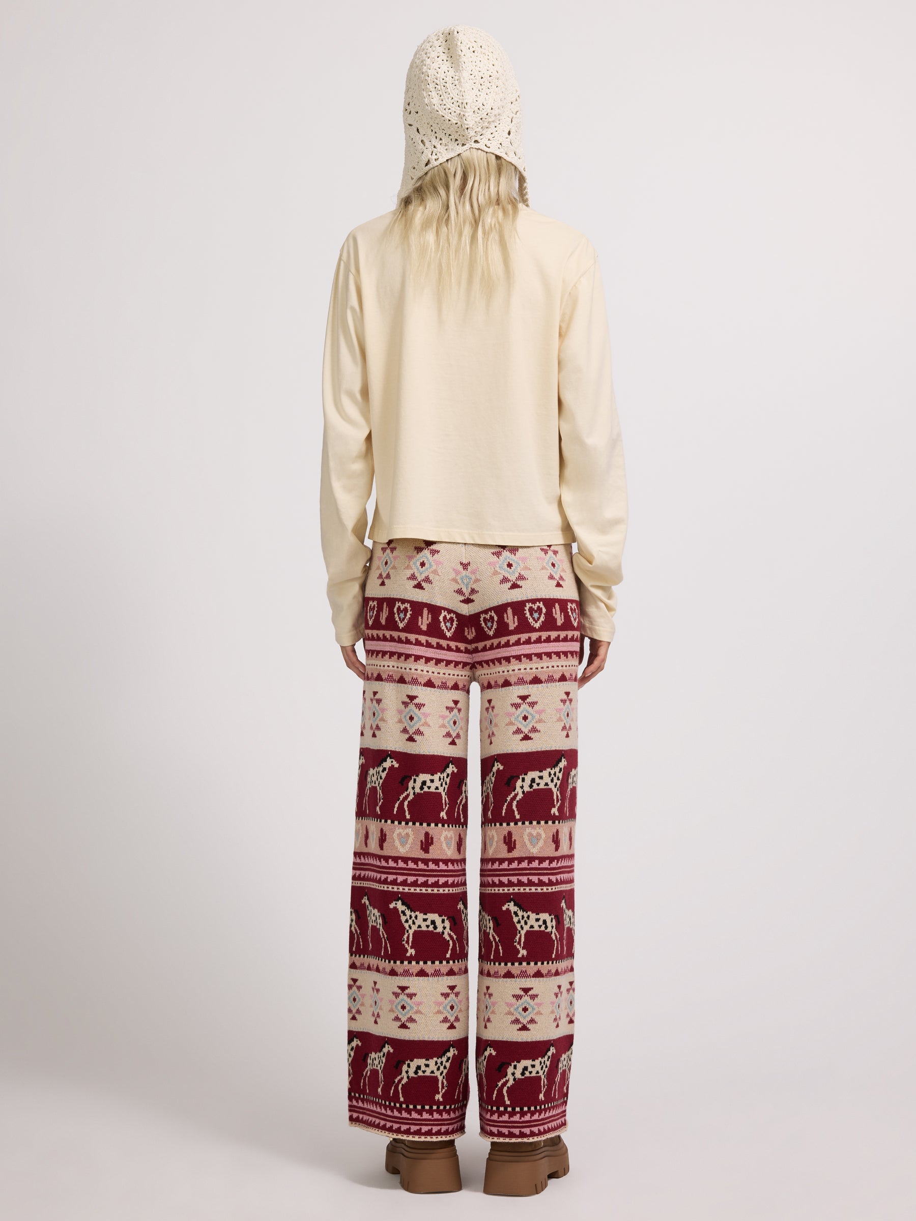 Alpine Rodeo Knit Trousers Red