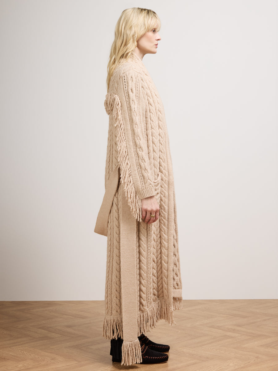 Avni Long Cardigan Ecru