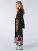 Tibetan Tiger Cotton Jacquard Duster Black