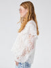 Blanche Lace Ruffle Sleeve Blouse White