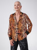 Natural Cheetah Silk Pyjama Blouse