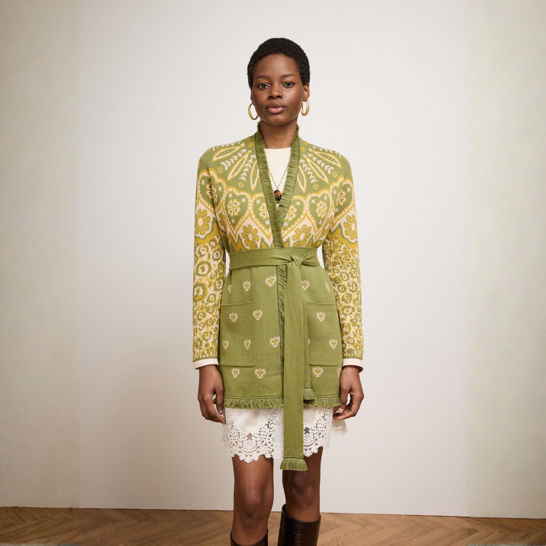 Dalton Cardigan Green