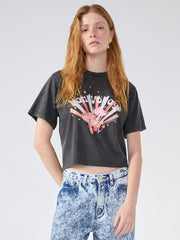 Bon Voyage Cropped T-Shirt Acid Wash – Hayley Menzies