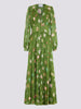 Esmeralda Silk Lurex Volume Gown Emerald