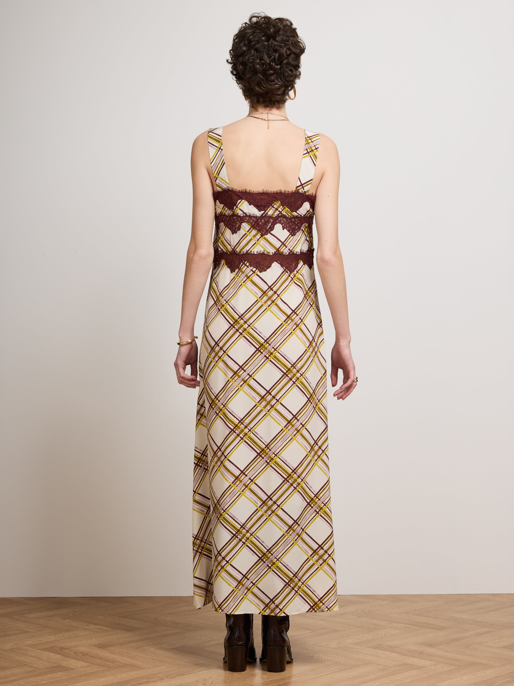 Viv Silk Dress Ecru Multi