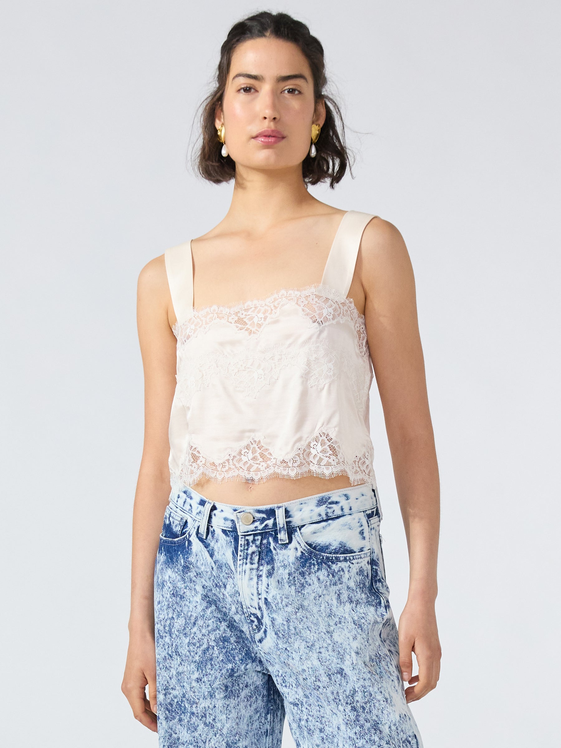 Courtney Silk Cami Oyster