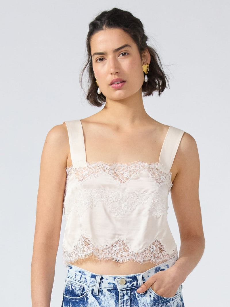 Courtney Silk Cami Oyster