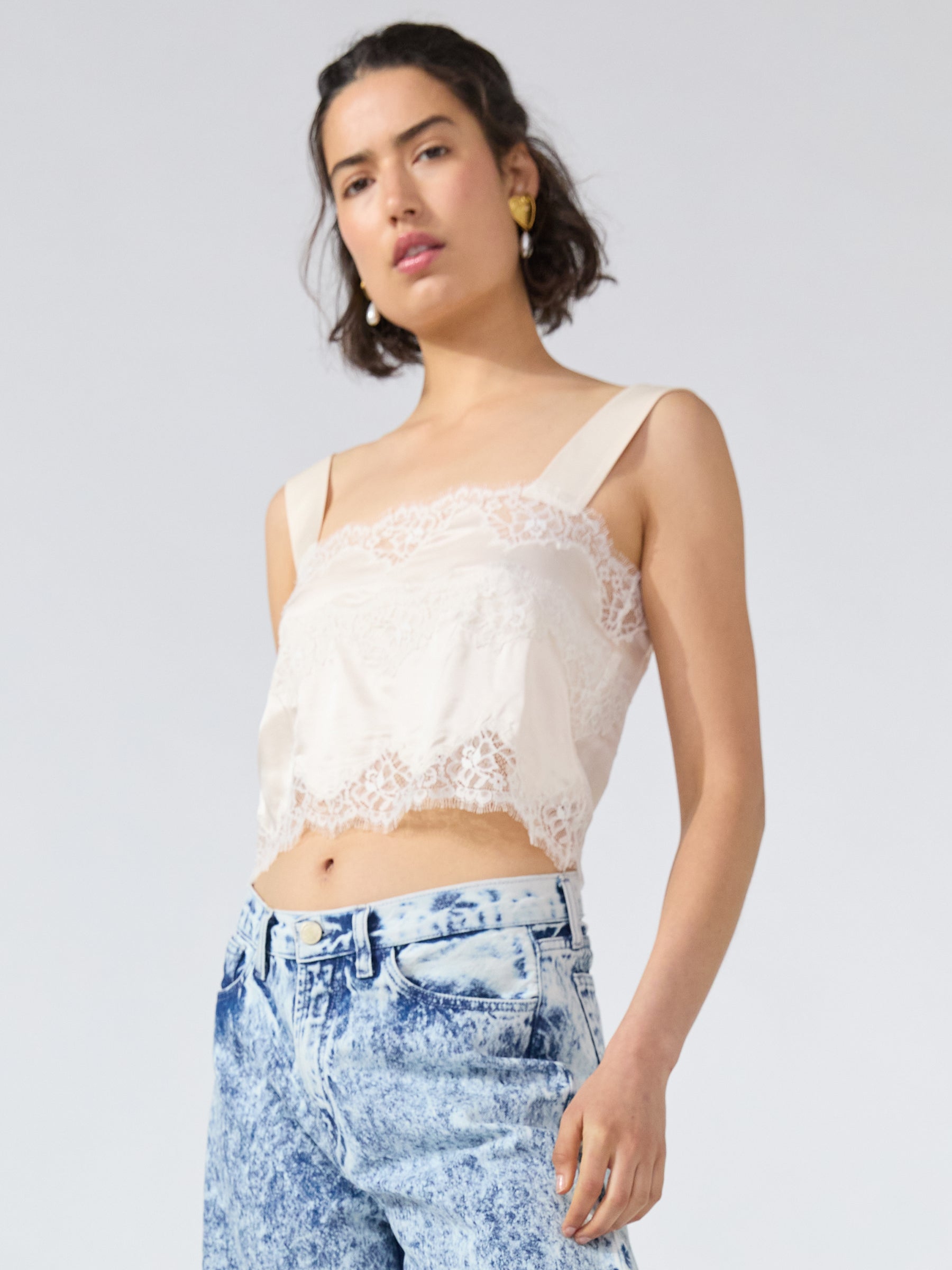 Courtney Silk Cami Oyster