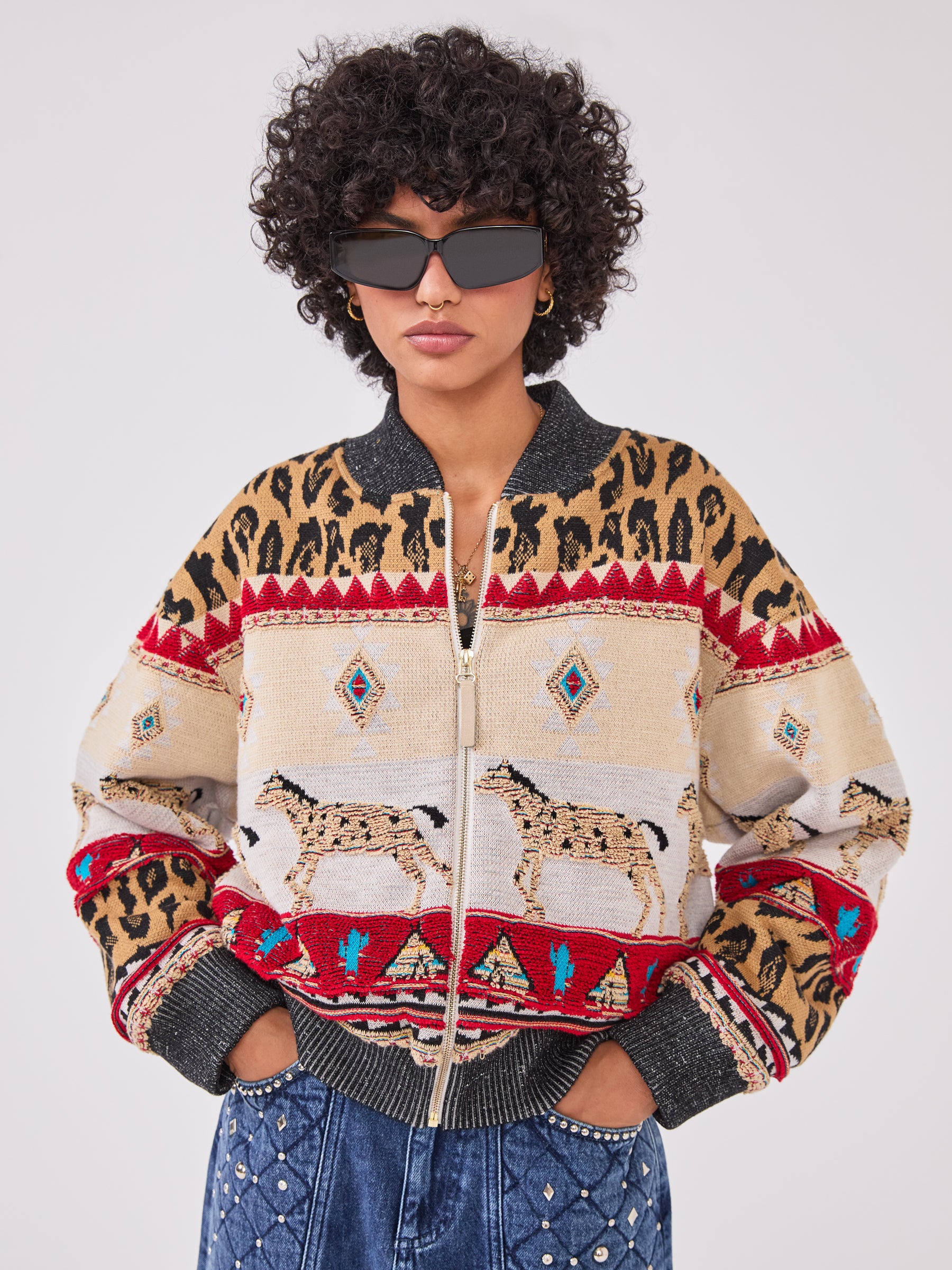 Nomadic Tapestry Bomber Cream