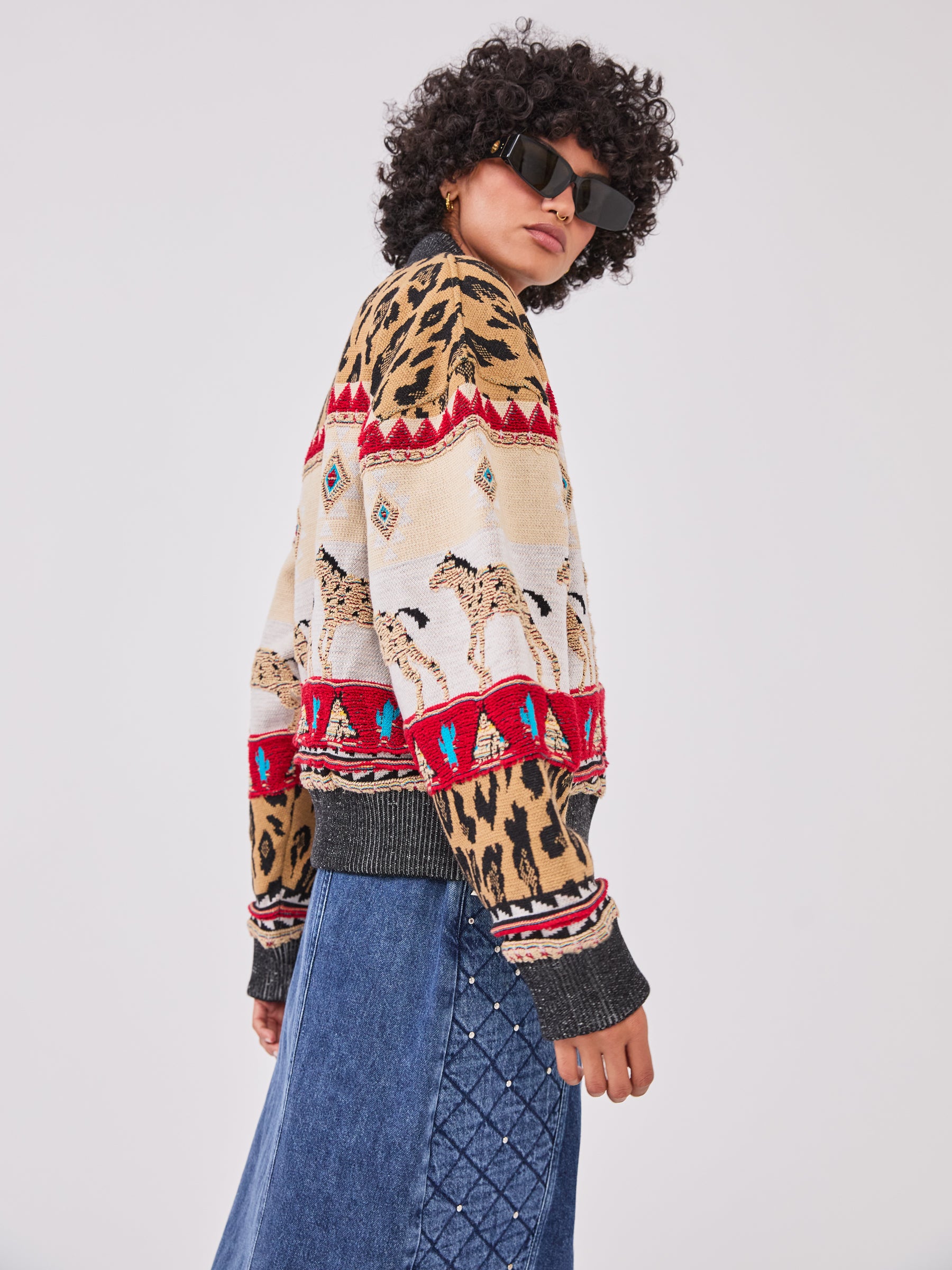 Nomadic Tapestry Bomber Cream