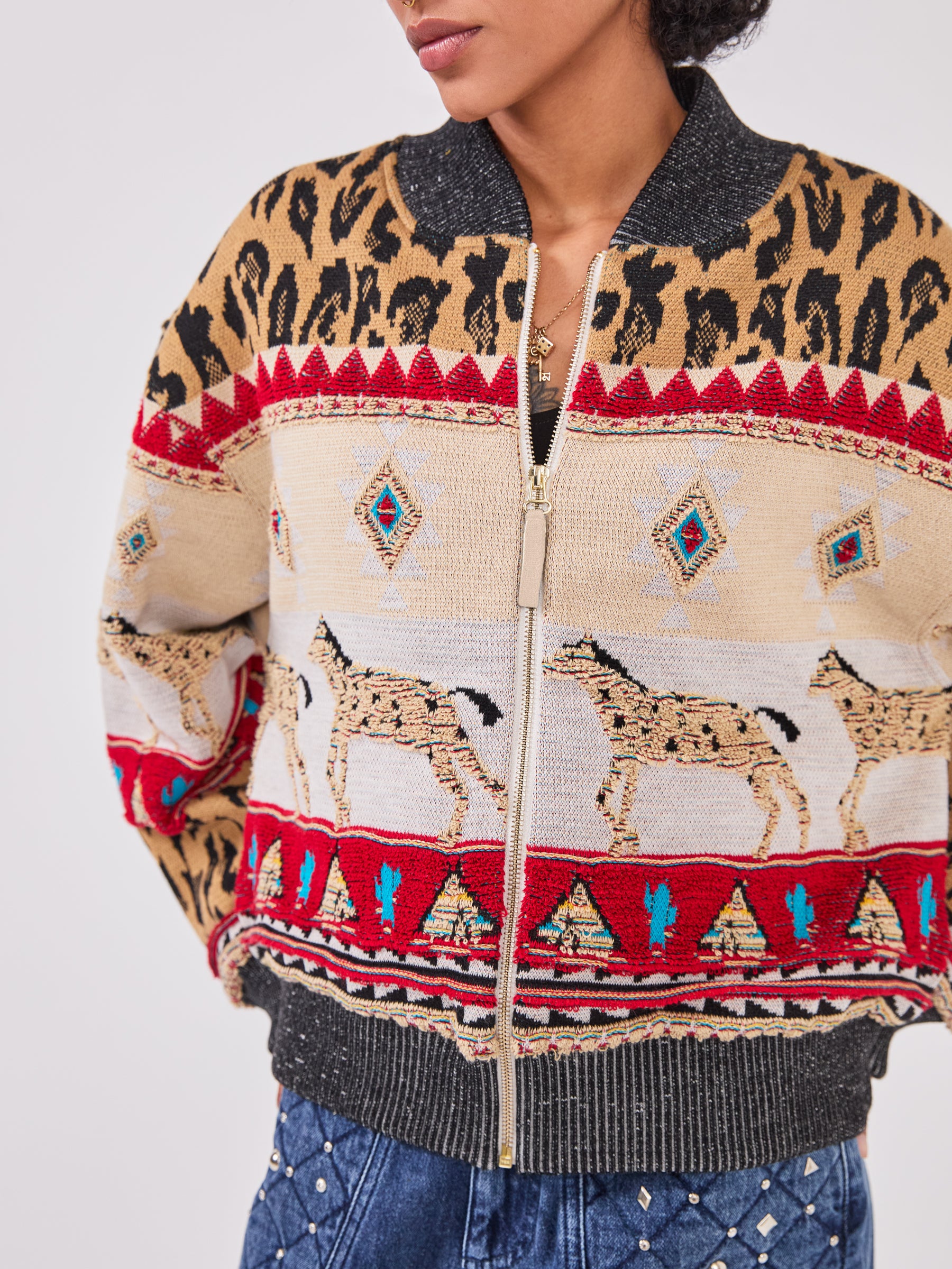 Nomadic Tapestry Bomber Cream