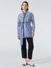 Dalton Cotton Jacquard Cardigan Blue