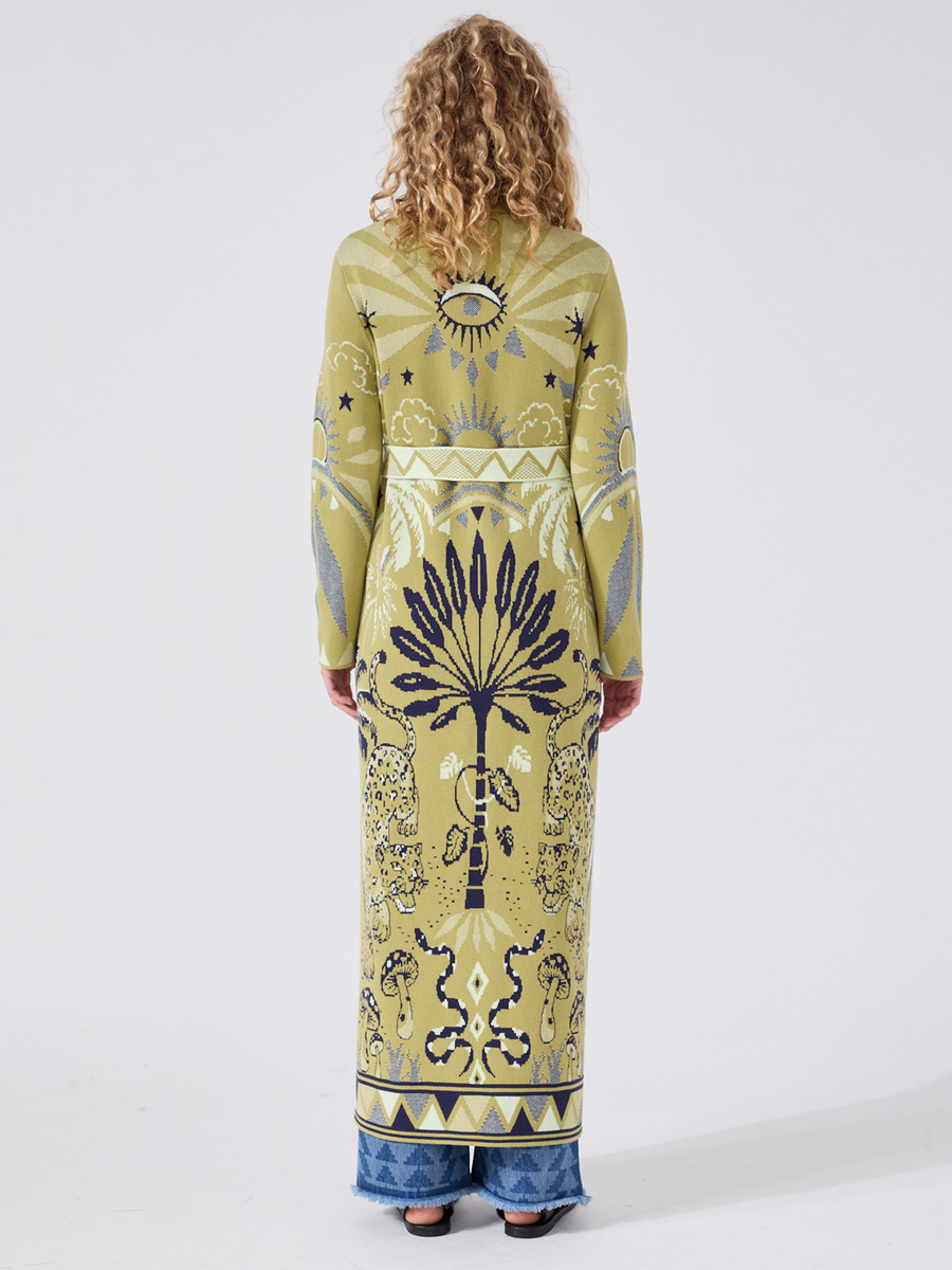 Magic Leopard Duster Green