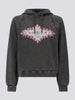 Dylan Printed Embellished Hoodie Acid Wash