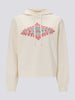 Dylan Printed Embellished Hoodie Cream