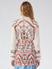 Dylan Cotton Jacquard Cardigan Oyster