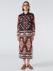 Dylan Cotton Jacquard Coat Black