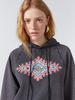 Dylan Printed Embellished Hoodie Acid Wash