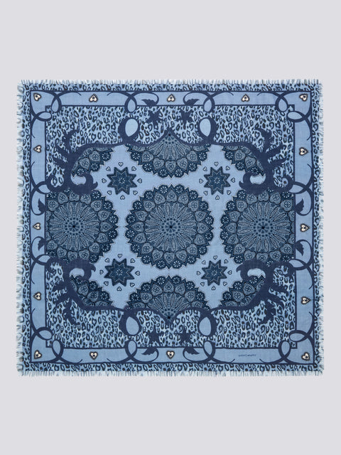 Dalton Cashmere Wool Scarf Blue