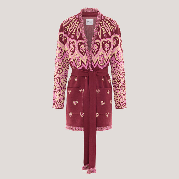 Dalton Cardigan Burgundy